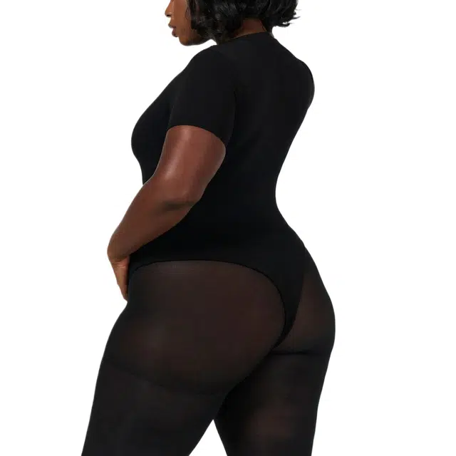 NAKED WARDROBE NW Short Sleeve Bodysuit Curve