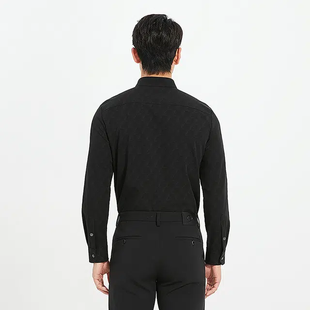 利郎 品位商务尖领印花质感百搭休闲通勤秋季衬衫 男款