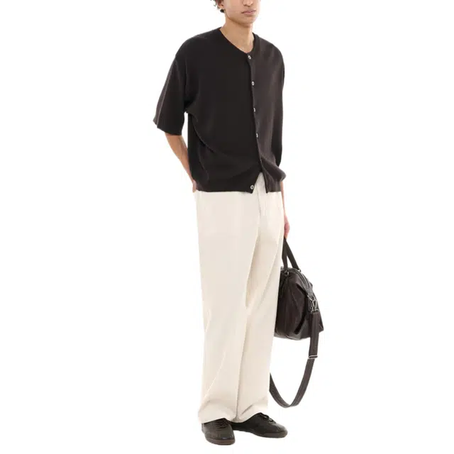 BESLOW FINE KNIT HALF SLEEVE CARDIGAN