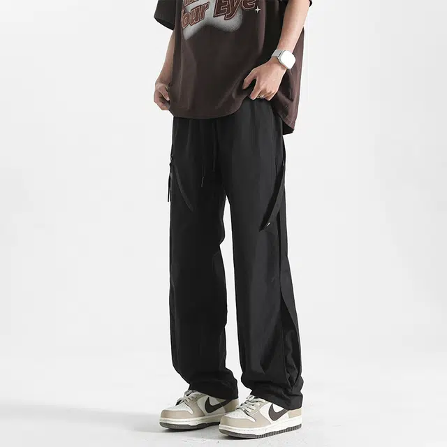 金盾 春秋学生直筒裤潮流百搭复古风宽松休闲裤 男款