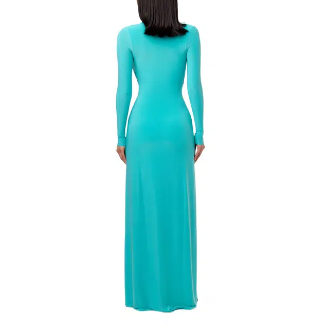 NAKED WARDROBE Plunge Draped Tie Dress Hourglass