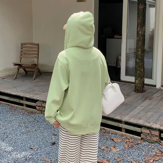 惟友 通勤百搭学院风刺绣卫衣 女款