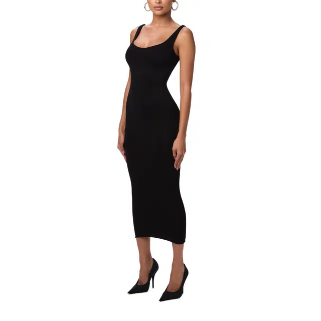 NAKED WARDROBE SCULPT TANK MIDI DRESS NW