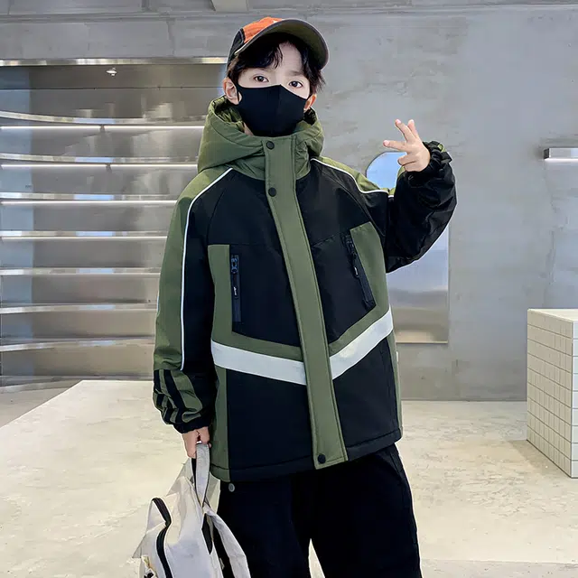 雅鹿棉衣 时尚潮流保暖拼色 青少年