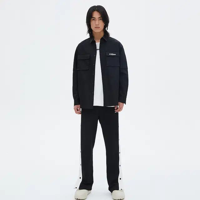 美特斯邦威 工装外套纯棉舒适长袖衬衫 男款