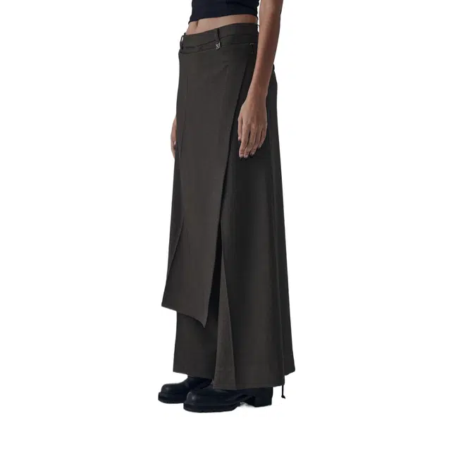 TREEMINGBIRD Side Buckle Wrap Skirt Pants
