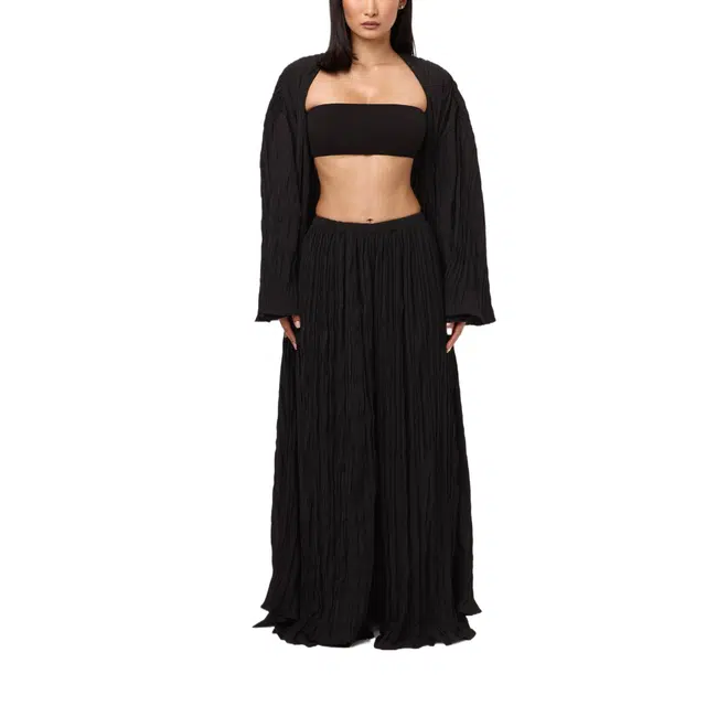 NAKED WARDROBE Belted Duster Pliss