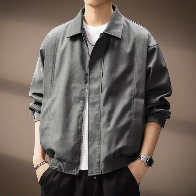 贵色 美式城市机能复古痞帅机车翻领外套开衫设计感百搭潮流上衣工装夹克 男女同款