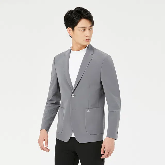 利郎 时尚商务纯色简约秋季平驳领通勤风西装 男款