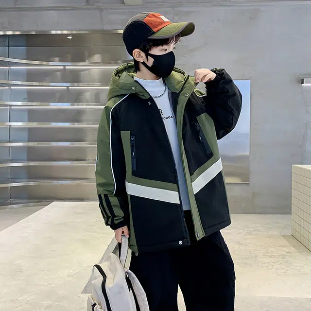 雅鹿棉衣 时尚潮流保暖拼色 青少年