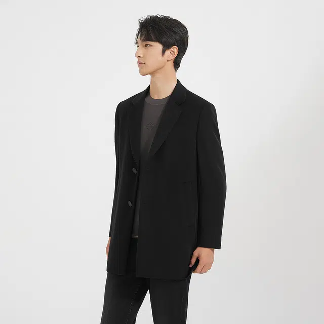 利郎 商务休闲中长款质感百搭冬季毛呢大衣 男款