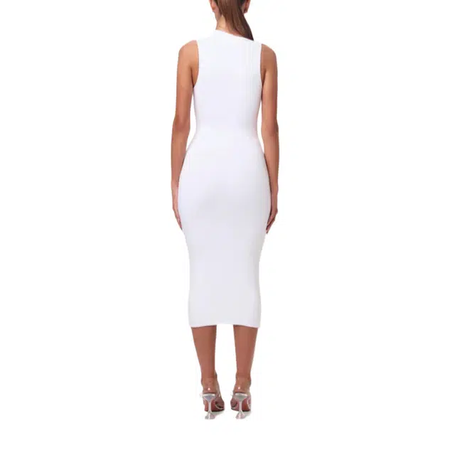 NAKED WARDROBE Smooth Sleeveless Midi Dress Smooth