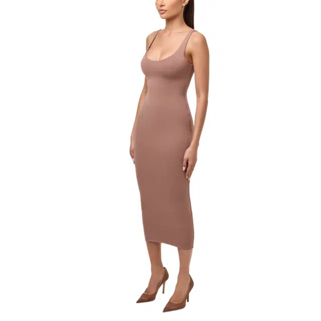 NAKED WARDROBE SCULPT TANK MIDI DRESS NW