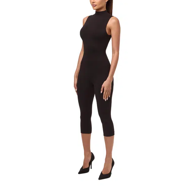 NAKED WARDROBE Sleeveless Capri Jumpsuit Smooth