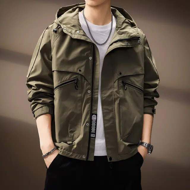 贵色 美式潮流复古城市机能风连帽工装外套运动户外防风保暖设计感休闲日常出行穿搭潮牌长袖上衣夹克 男女同款