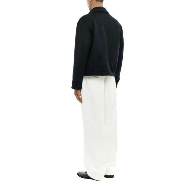 BESLOW CASHMERE MILITARY ZIP-UP JACKET
