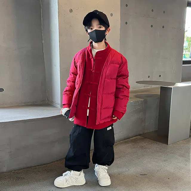 雅鹿羽绒服 冬季羽绒服系列 时尚洋气纯色防水防风保暖长袖 青少年