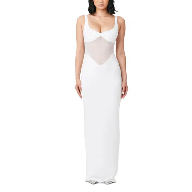 NAKED WARDROBE Mesh Contrast Dress Hourglass