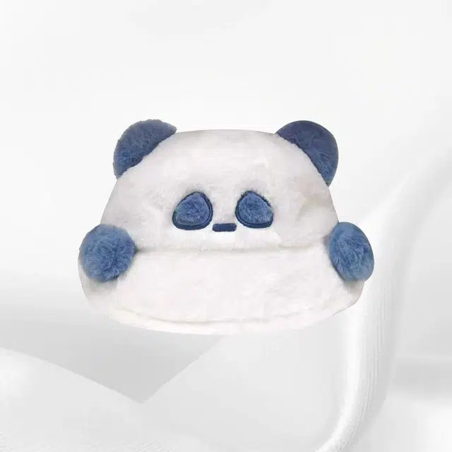 恩僾德 幸福兔子熊猫显脸小高颜值小众百搭可爱防寒 聚酯纤维 渔夫帽 男女同款情侣款