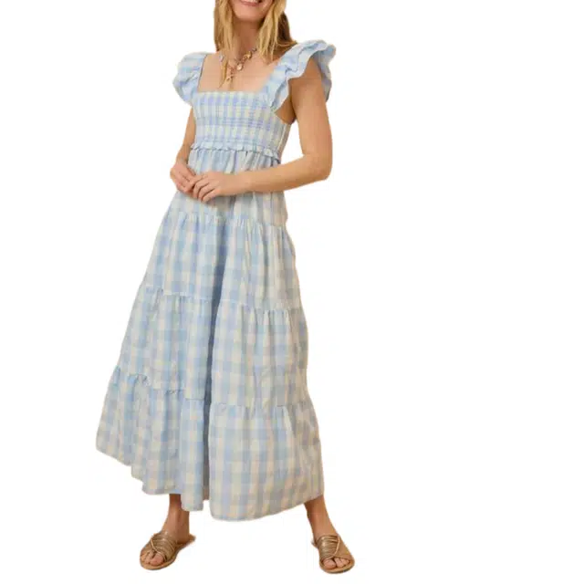 ALTAR'D STATE Gingham Maxi Dress Baylin