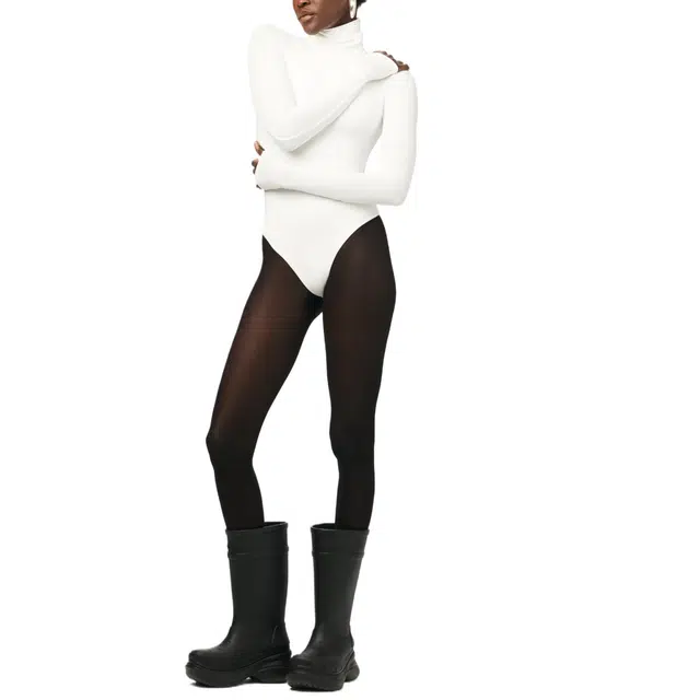 NAKED WARDROBE Turtleneck Bodysuit Sculpted Streetwear NW