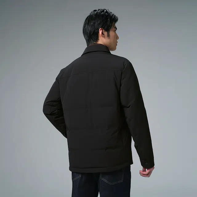 利郎 都市休闲防泼水翻领易打理保暖外套通勤休闲保暖冬季羽绒服 男款