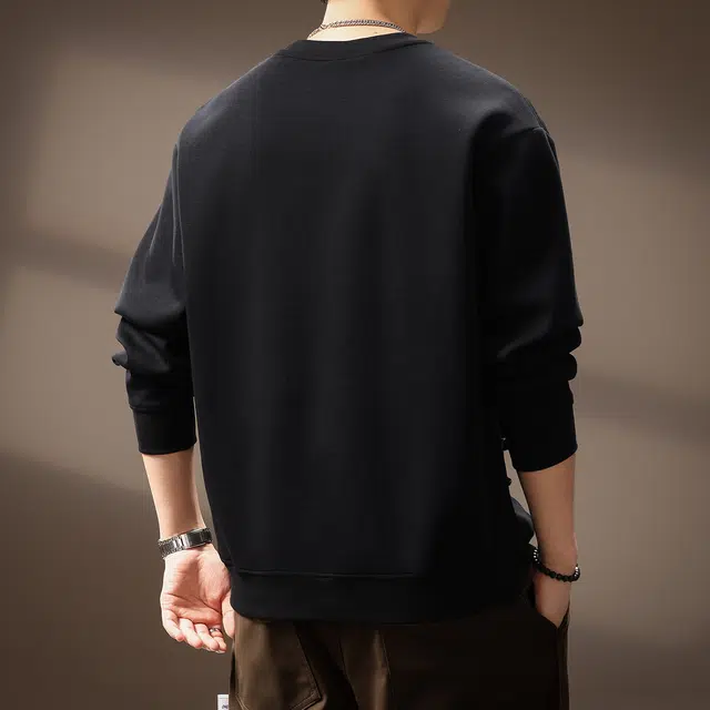 贵色 美式潮流复古纯色简约学院风重磅潮牌时尚百搭卫衣 男女同款