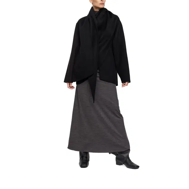 RUOHAN AW25 JET BLACK MIRA COAT