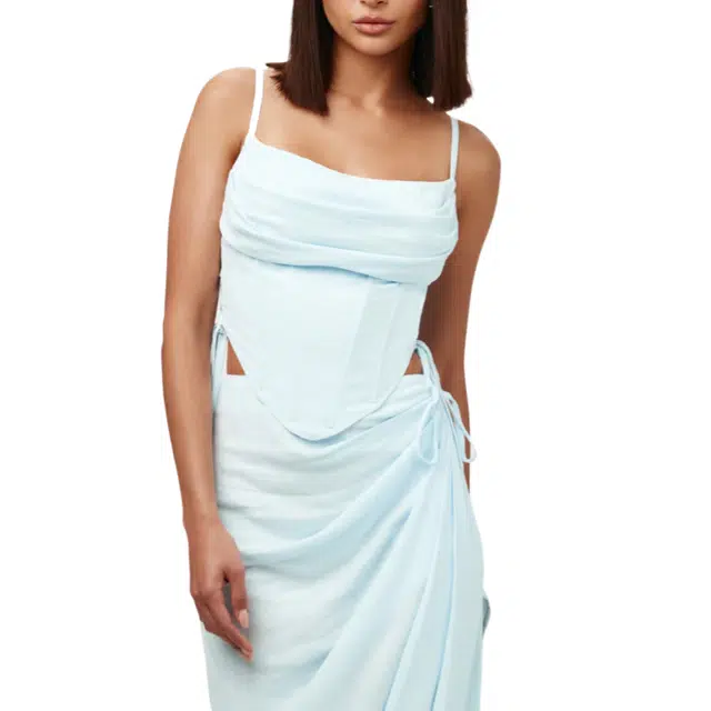 NAKED WARDROBE Corset Top Linen
