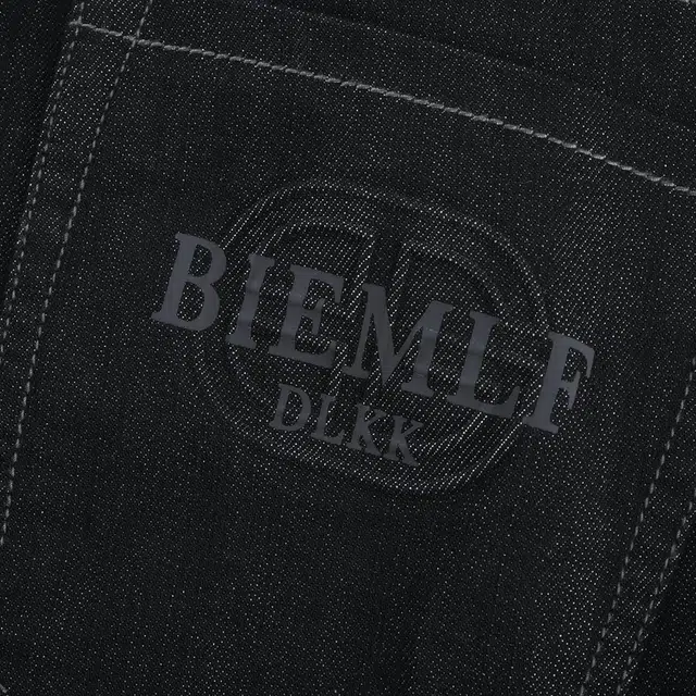 比音勒芬 复古明线字母图案休闲牛仔裤 男款