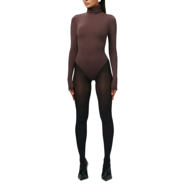 NAKED WARDROBE NW Turtleneck Bodysuit