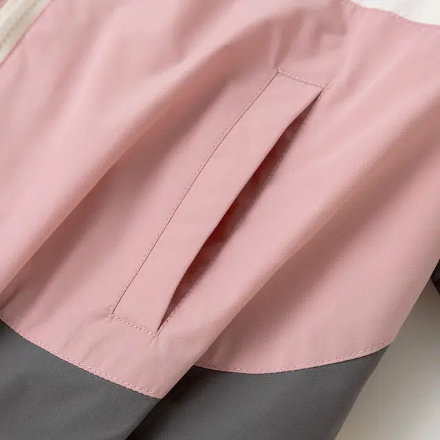 嘟嘟家夹克外套 拼色连帽拉链舒适休闲长袖 中小童