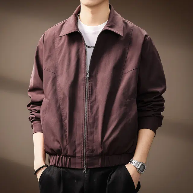 贵色 日系简约风潮流百搭翻领时尚长袖夹克外套 男女同款