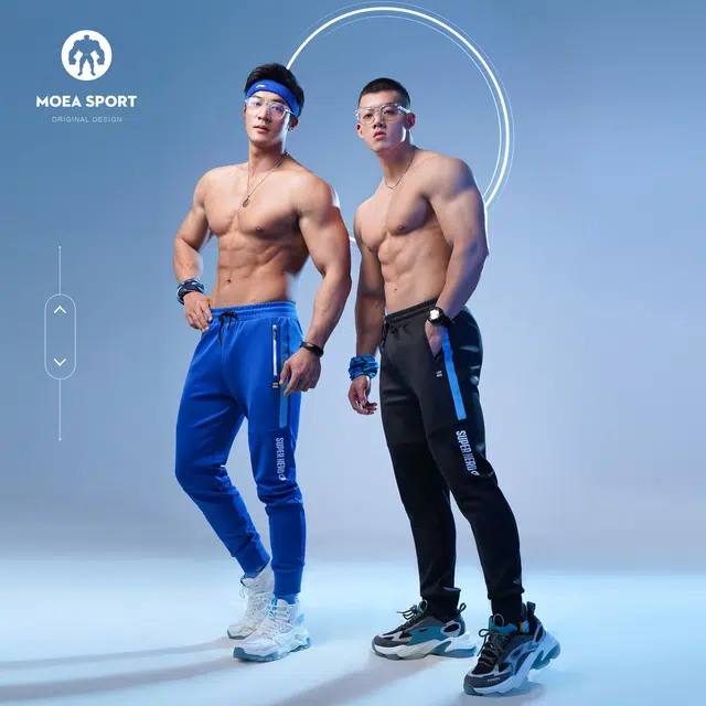 墨立方 渐变烫画印花设计三色可选长裤休闲裤 男款