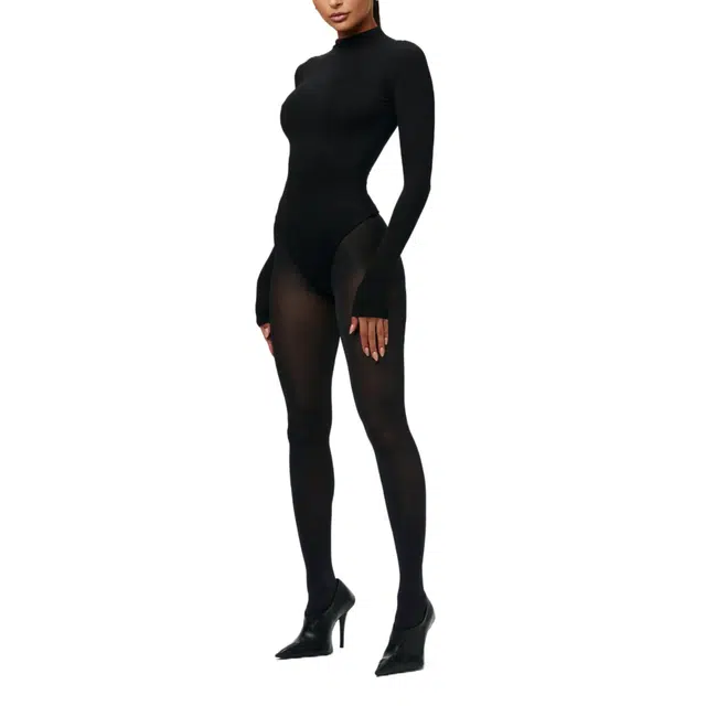 NAKED WARDROBE NW Sculpt Mock Neck Bodysuit
