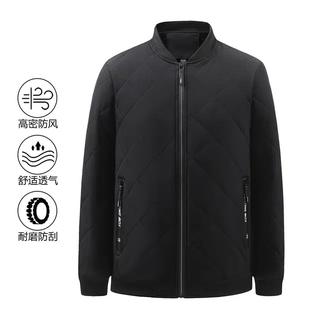 金盾 棒球服潮流时尚百搭加绒加厚长袖夹克外套 男款