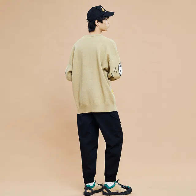 美特斯邦威 长袖圆领套头毛衣 男女同款