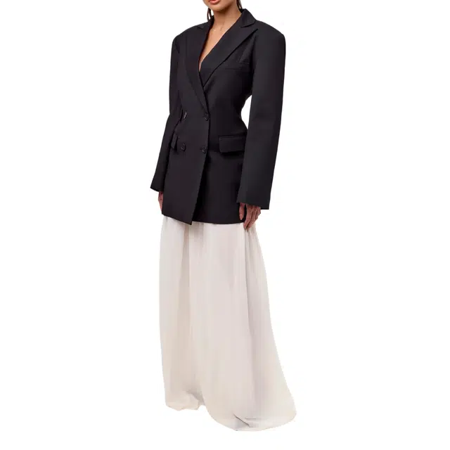 NAKED WARDROBE Maxi Skirt Chiffon