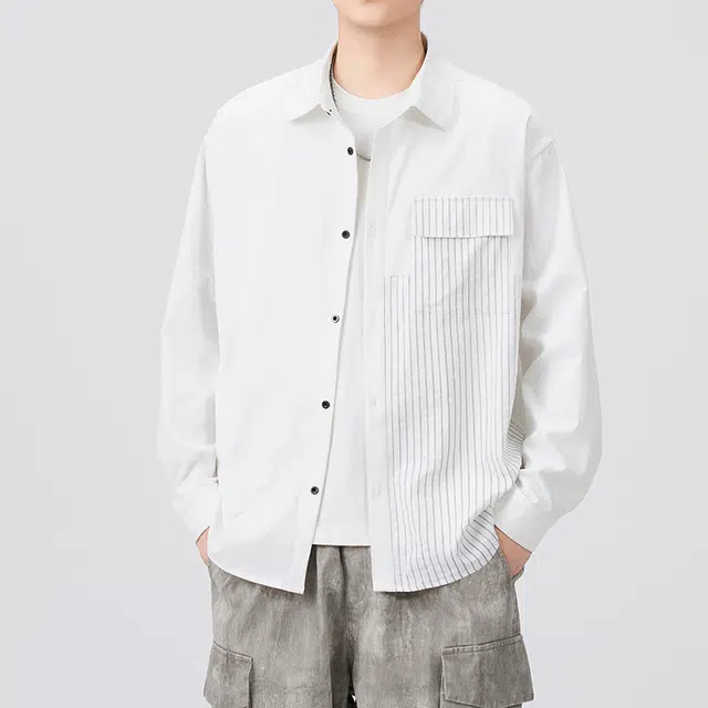 金盾 潮流秋冬季宽松长袖衬衫 男款