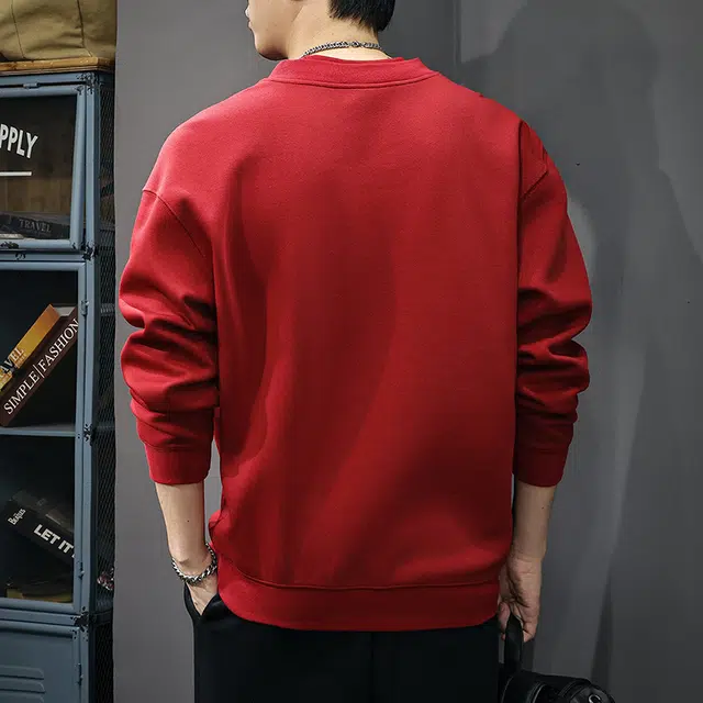 前进牛 秋冬美式休闲经典复古潮牌小众设计结构拼接极简风长袖上衣男潮流高街宽松大码户外百搭设计感条纹打底衫卫衣 男款