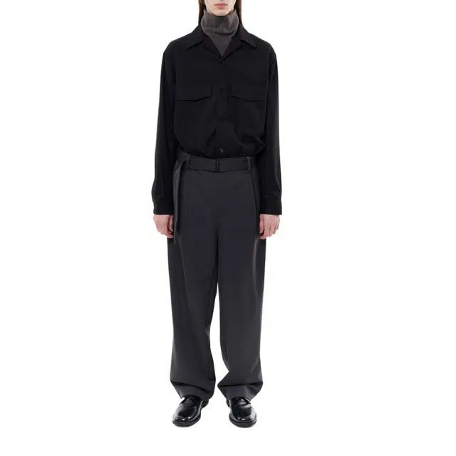 BESLOW 23FW MILITARY CONVERTIBLE COLLAR SHIRTS