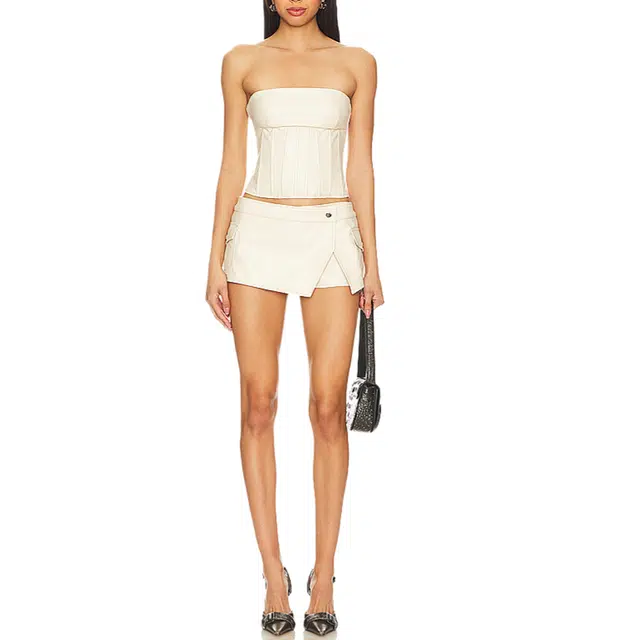 SUPERDOWN Odessa Leather Skort