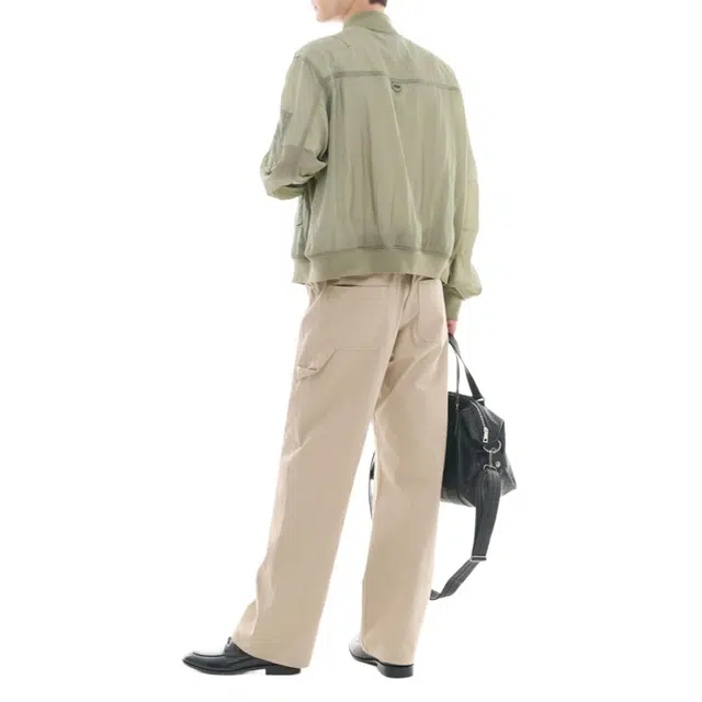 BESLOW SHEER NYLON FLIGHT JACKET KHAKI