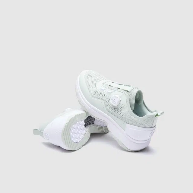 比音勒芬 织物 撞色拼接缓震耐磨 低帮 生活休闲鞋 女款 云杉绿