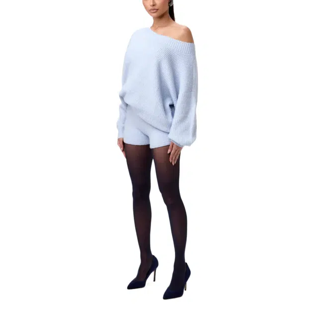 NAKED WARDROBE Knit High-Waist Shorts
