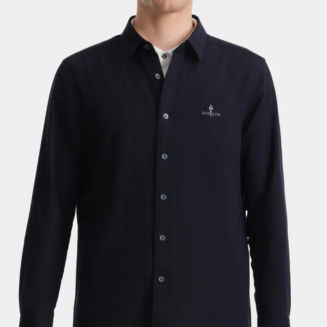 比音勒芬 金秋臻选静默复古老钱风穿搭绵羊毛不扎身不起球舒适百搭时尚大气气质都市质感基础通勤简约长袖衬衫 男款