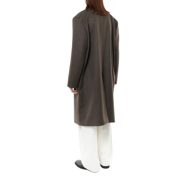 BESLOW 23FW OVERSIZED CASHMERE DOUBLE BREASTED COAT MELANGE