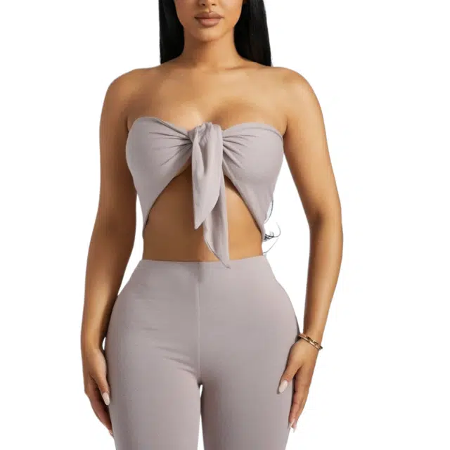 NAKED WARDROBE Handkerchief Crop Top NW