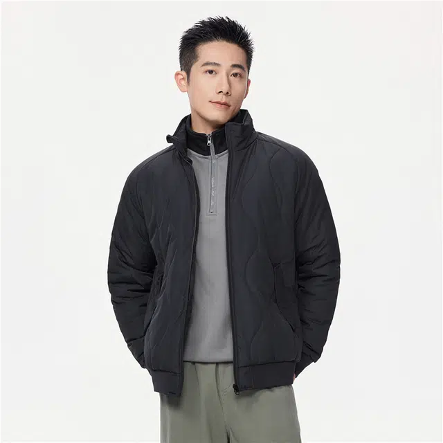佐丹奴 棉衣外套夹棉保暖葫芦绗缝立领棉服 男款