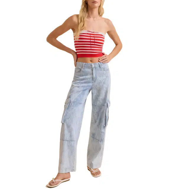 ALTAR'D STATE Addi Strapless Striped Cami